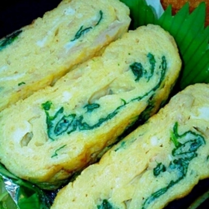 めんつゆで味付け楽チン♪ほうれん草とツナの卵焼き